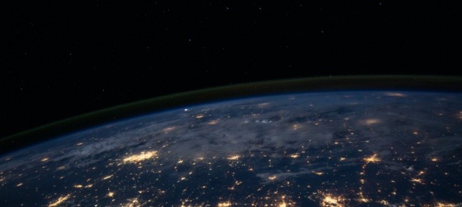 Blick auf die Erde aus dem Weltraum