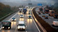 German motorway early in the morning